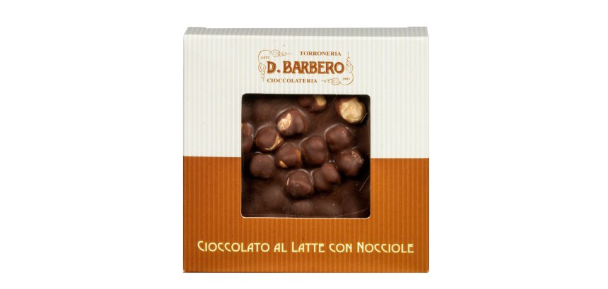 Tavoletta di cioccolato con nocciole - al latte - 120 gr - Barbero