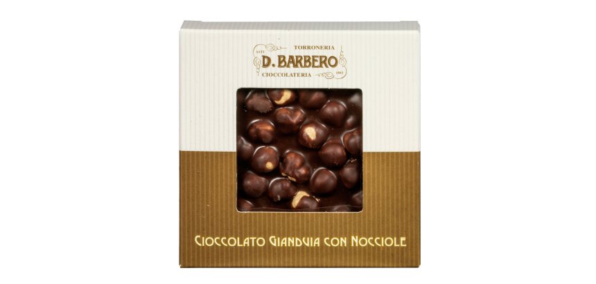 Tavoletta di cioccolato con nocciole - gianduja - 120 gr - Barbero