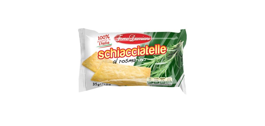 Schiacciatella al rosmarino - monoporzione 35 gr - Forno Damiani - conf. 50 pezzi