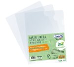 Cartellina a L BioBased - 22 x 30 cm - PE riciclato - liscio pesante - trasparente - Favorit - conf. 10 pezzi
