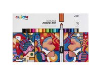 Pennarello Prisma - punta 3,7 mm - colori assortiti - Carioca Plus - conf. 18 pezzi