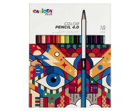 Matita colorata Color Pencil 4.0 - mina 4 mm - colori assortiti - Carioca Plus - conf. 18 pezzi
