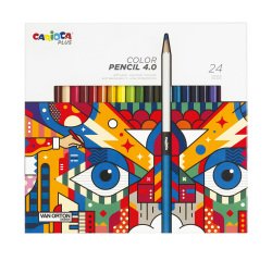 Matita colorata Color Pencil 4.0 - mina 4 mm - colori assortiti - Carioca Plus - conf. 24 pezzi