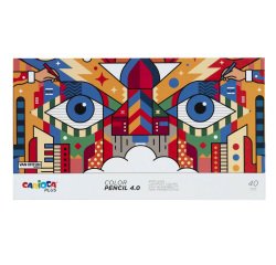 Matita colorata Color Pencil 4.0 - mina 4 mm - colori assortiti - Carioca Plus - conf. 40 pezzi