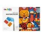 Pastiglia acquerello - ø 18 mm x 10 mm - colori assortiti - Carioca Plus - conf. 12 pezzi