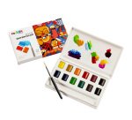 Pastiglia acquerello - ø 18 mm x 10 mm - colori assortiti - Carioca Plus - conf. 12 pezzi