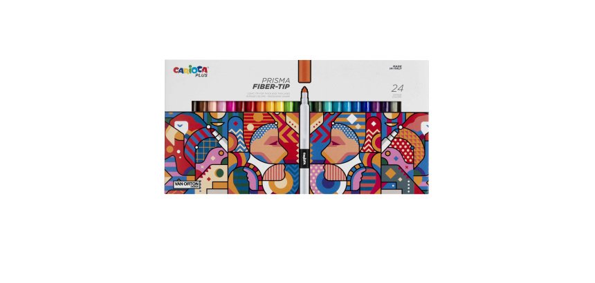 Pennarello Prisma - punta 3,7 mm - colori assortiti - Carioca Plus - conf. 24 pezzi