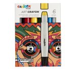 Pastello a cera Art Crayon - Ø 10 mm x 138 mm - colori assortiti - Carioca Plus - conf. 6 pezzi