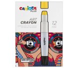 Pastello a cera Art Crayon - Ø 10 mm x 138 mm - colori assortiti - Carioca Plus - conf. 12 pezzi