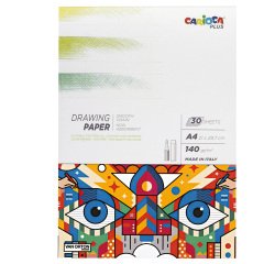 Album disegno matita - A4 - 140 gr - 30 fogli - Carioca Plus