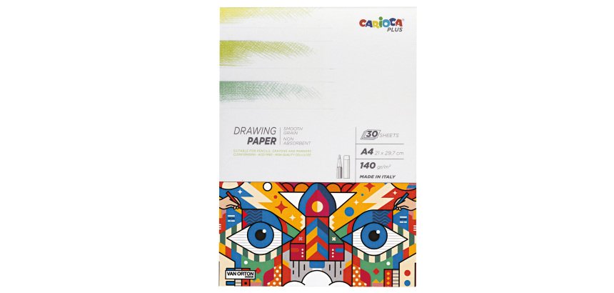 Album disegno matita - A4 - 140 gr - 30 fogli - Carioca Plus