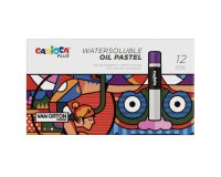 Pastello a olio - lunghezza 60 mm - colori assortiti - Carioca Plus - conf. 12 pezzi