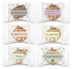 Biscotti al burro Frutta e Meditazione - gusti assortiti - Loison - scatola da 200 biscotti