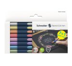 Roller Metallic 050 - tratto 0,4 mm - colori metallici assortiti - Schneider - astuccio 8 pezzi