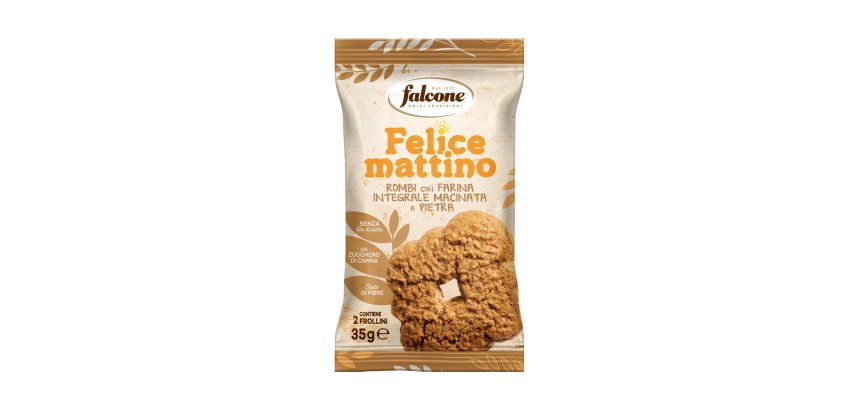 Biscotto rombo - con farina integrale - monoporzione da 35 gr - Falcone