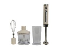 Set cordless Ariel - frullatore immersione/sbattitore/tritatutto - bianco - Melchioni family