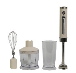 Set cordless Ariel - frullatore immersione/sbattitore/tritatutto - bianco - Melchioni family