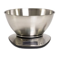 Bilancia da cucina Graal - con ciotola - peso massimo 5 kg - acciaio - Melchioni family