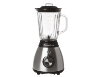 Frullatore Frullo Glass - con bicchiere in vetro - 600 W - nero/argento - Melchioni family