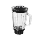Frullatore Frullo Glass - con bicchiere in vetro - 600 W - nero/argento - Melchioni family