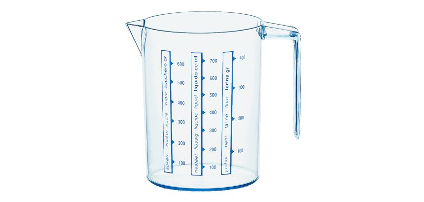 Brocca graduata - 0,75 L -  trasparente