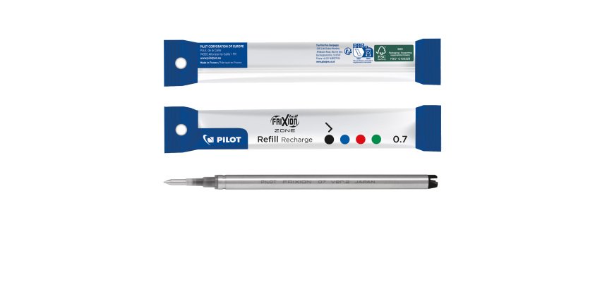 Refill sfera a scatto Frixionball Zone - punta 0,7 mm - nero - Pilot