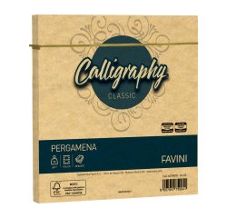 Busta Calligraphy Pergamena -  170 x 170 mm - 90 gr - oro 03 - Favini - conf. 25 pezzi