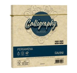 Busta Calligraphy Pergamena -  170 x 170 mm - 90 gr - crema 05 - Favini - conf. 25 pezzi