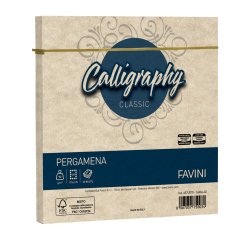 Busta Calligraphy Pergamena -  170 x 170 mm - 90 gr - sabbia 02 - Favini - conf. 25 pezzi