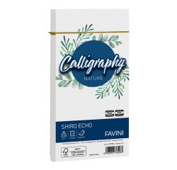 Busta Calligraphy Shiro Eco -  110 x 220 mm - 120 gr - gesso - Favini - conf. 25 pezzi