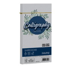 Busta Calligraphy Shiro Eco -  110 x 220 mm - 120 gr - cenere - Favini - conf. 25 pezzi