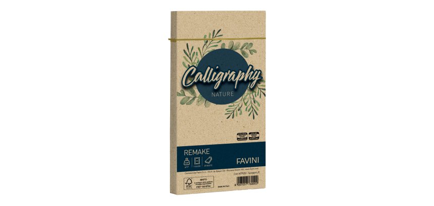 Busta Calligraphy Remake - 110 x 220 mm - 120 gr - spiaggia - Favini - conf. 25 pezzi