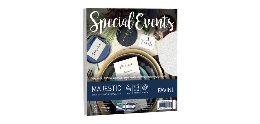 Busta Special Events - 170 x 170 mm - 120 gr - bianco - Favini - conf. 10 buste