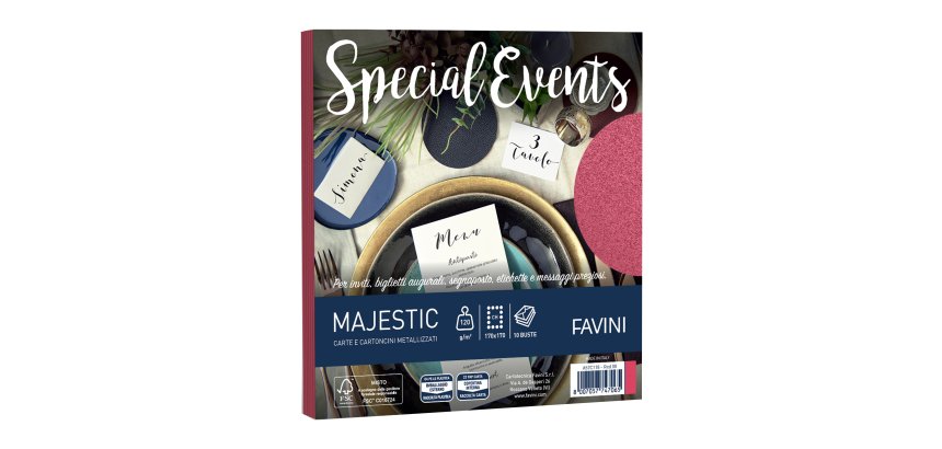 Busta Special Events - 170 x 170 mm - 120 gr - rosso - Favini - conf. 10 buste