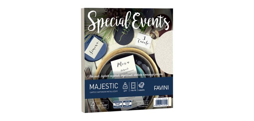 Busta Special Events - 170 x 170 mm - 120 gr - crema - Favini - conf. 10 buste