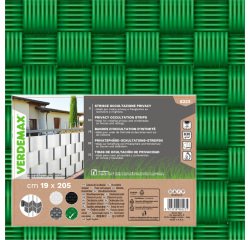 Striscia di occultazione privacy - 19 x 205 cm - PVC - verde - Verdemax