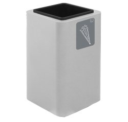 Portaombrelli Cubo - 38 x 38 x 65 cm - acciaio - bianco - Stilcasa