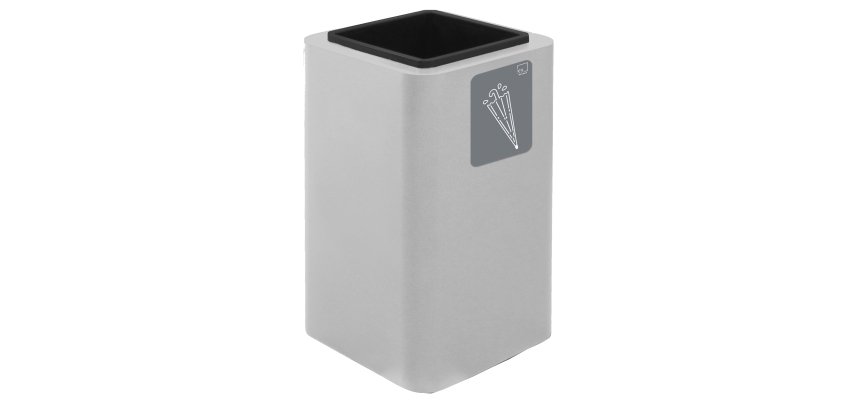 Portaombrelli Cubo - 38 x 38 x 65 cm - acciaio - bianco - Stilcasa