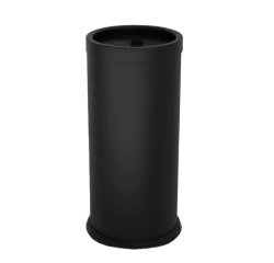 Posacenere autoestinguente coperto da terra -  diametro 31 cm -  H 72 cm - nero - Stilcasa