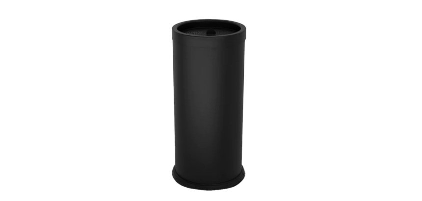 Posacenere autoestinguente coperto da terra -  diametro 31 cm -  H 72 cm - nero - Stilcasa