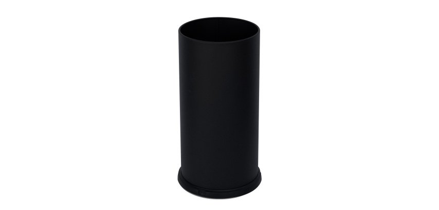 Portaombrelli Steel - con vaschetta interna - diametro 24 cm - H 49 cm - 22 L - acciaio - nero - Stilcasa