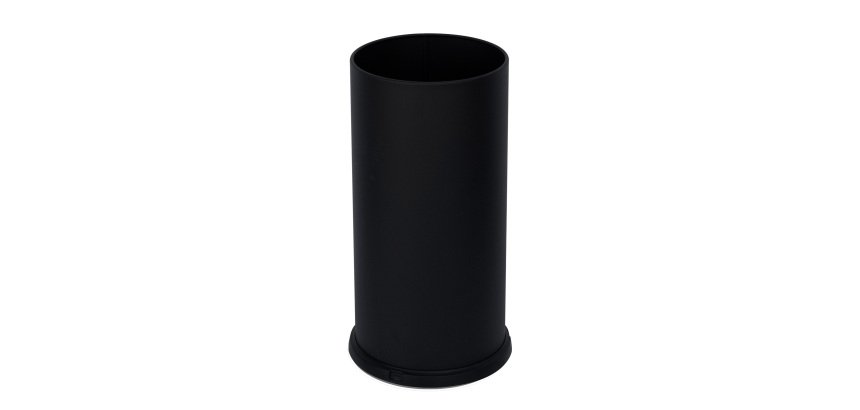 Portaombrelli Steel - con vaschetta interna - diametro 24 cm - H 49 cm - 22 L - acciaio - nero - Stilcasa