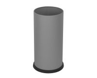 Portaombrelli Steel - con vaschetta interna - diametro 24 cm - H 49 cm - 22 L - acciaio - grigio - Stilcasa