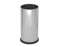 Portaombrelli Steel - con vaschetta interna - diametro 24 cm - H 49 cm - 22 L - acciaio lucido - Stilcasa