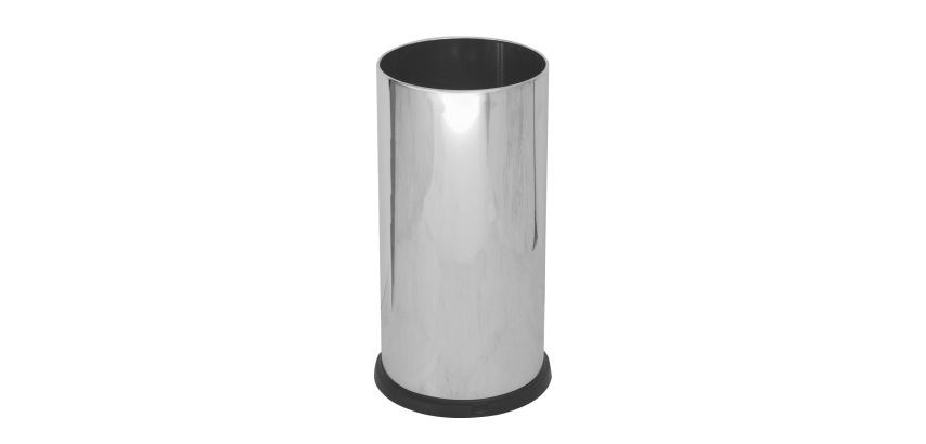 Portaombrelli Steel - con vaschetta interna - diametro 24 cm - H 49 cm - 22 L - acciaio lucido - Stilcasa