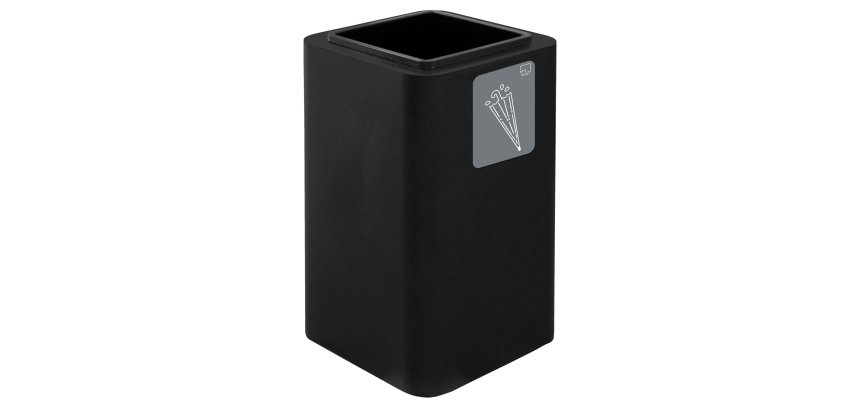 Portaombrelli Cubo - 38 x 38 x 65 cm - acciaio - nero - Stilcasa
