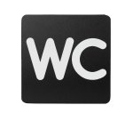 Pittogramma adesivo - WC - 16 x 16 cm - PVC - nero/bianco - Stilcasa