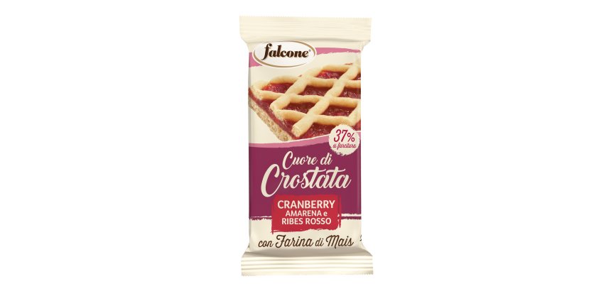 Cuor di crostata cranberry, amarena e ribes rosso - 60 gr - Falcone