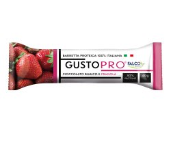Barretta proteica GustoPro - cioccolato bianco/fragola - 40 gr - Falco
