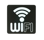 Pittogramma adesivo - Wifi - 16 x 16 cm - PVC - nero/bianco - Stilcasa